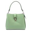 Luka 24-069 menta zöld női bőr válltáska 27 x 21.5 x 13 cm