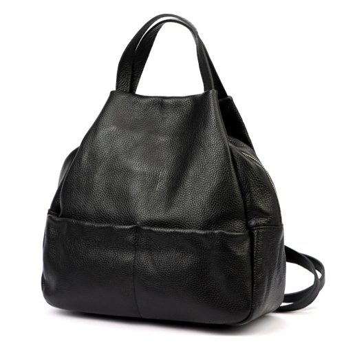 Luka 24-070 DOLLARO fekete női marhabőr hátizsák 30 x 30 x 16 cm