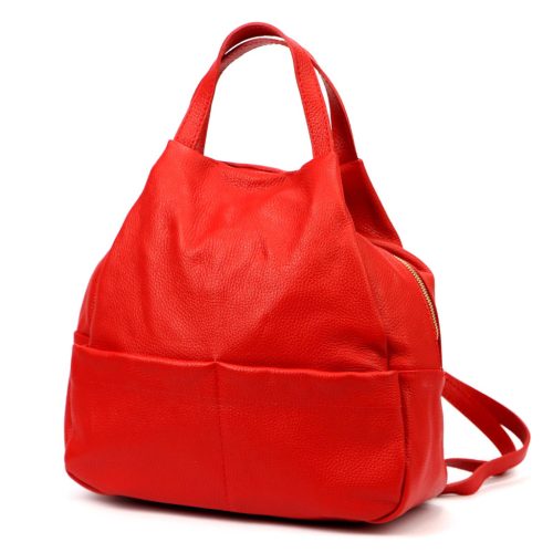 Luka 24-070 DOLLARO piros női marhabőr hátizsák 30 x 30 x 16 cm