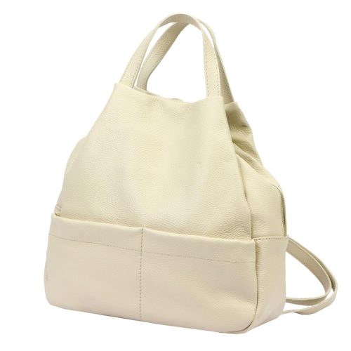 Luka 24-070 DOLLARO bézs női marhabőr hátizsák 30 x 30 x 16 cm