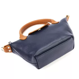  Luka 24-068 D sötétkék női bőr kézitáska, válltáska 36 x 22 x 10 cm