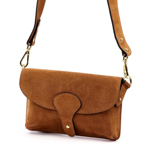 Luka 24-071 konyak női bőr válltáska 22.5 x 14.5 x 4.5 cm