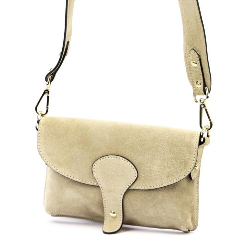 Luka 24-071 bézs női bőr válltáska 22.5 x 14.5 x 4.5 cm