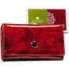 Peterson PTN 55020-BFBC piros pillangó mintás női bőr pénztárca, RFID 14.5 x 8.5 x 3 cm
