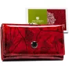Peterson PTN 55020-BFBC piros pillangó mintás női bőr pénztárca, RFID 14.5 x 8.5 x 3 cm