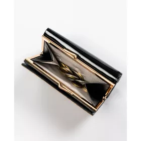   Peterson PTN LJ-42108 fekete-arany női bőr pénztárca 14 x 9 x 3.5 cm