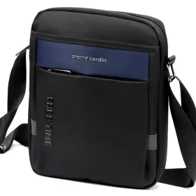  Pierre Cardin 1701 ALAN09 kék-fekete férfi oldaltáska 20 x 24 x 9 cm