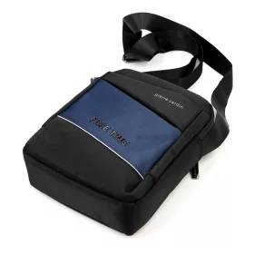   Pierre Cardin 1711 ALAN09 kék-fekete férfi oldaltáska 20 x 24 x 9 cm