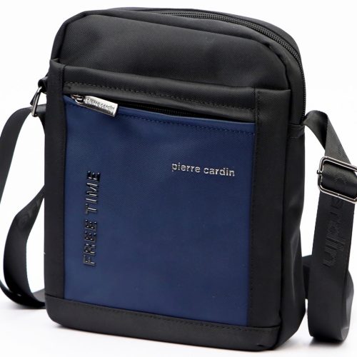 Pierre Cardin 1721 ALAN09 kék-fekete férfi oldaltáska 20 x 24 x 9 cm 