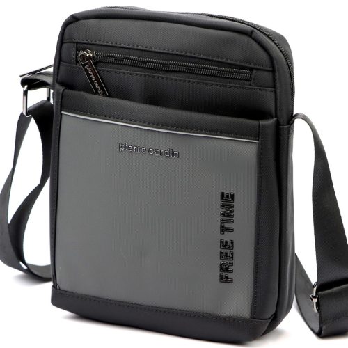 Pierre Cardin 2051 ALAN09 sötétszürke férfi oldaltáska 20 x 24 x 9 cm
