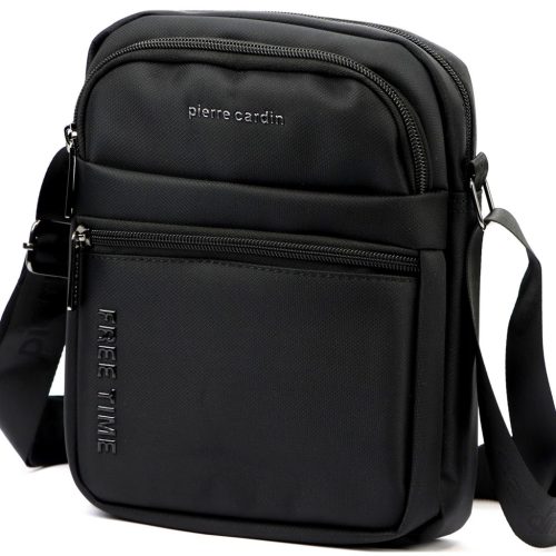 Pierre Cardin 2061 ALAN09 fekete férfi oldaltáska 20 x 24 x 9 cm