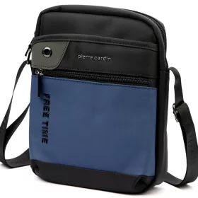   Pierre Cardin 2081 ALAN09 kék-fekete férfi oldaltáska 20 x 24 x 9 cm