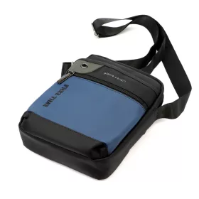   Pierre Cardin 2081 ALAN09 kék-fekete férfi oldaltáska 20 x 24 x 9 cm