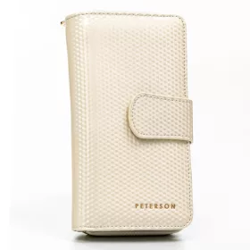 Peterson PTN 76116-SBR-BE bézs női marhabőr pénztárca