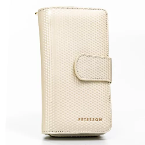 Peterson PTN 76116-SBR-BE bézs női marhabőr pénztárca
