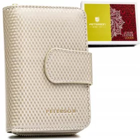   Peterson PTN 425214-SBR-BE bézs női bőr pénztárca 13 x 9 x 3.3 cm