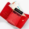 Peterson PTN BC-423229 kisméretű piros női bőr pénztárca 7 x 9 x 3 cm, RFID