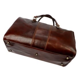   Florence 130/0788 TAMP barna bőr utazótáska  65 x 34 x 34 cm