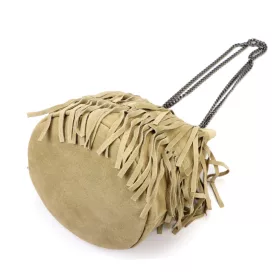 Luka 24-078 bézs női bőr válltáska 20 x 24 x 20 cm