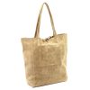 Patrizia 419-013-05 bézs női bőr válltáska 38 x 38 x 13 cm
