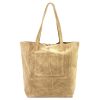 Patrizia 419-013-05 bézs női bőr válltáska 38 x 38 x 13 cm