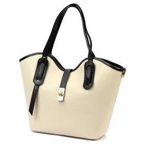 Luka 24-079 bézs női bőr válltáska 38 x 28 x 13 cm