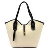 Luka 24-079 bézs női bőr válltáska 38 x 28 x 13 cm
