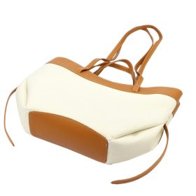   Luka 24-081 bézs-konyak női bőr kézitáska, válltáska 41 x 31 x 11 cm