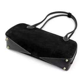 Luka 24-083 fekete női bőr válltáska 34 x 17 x 9 cm