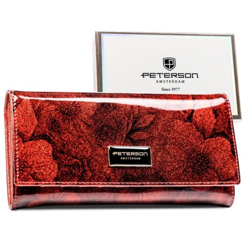 Peterson PTN PS401-FDS piros női pénztárca 18.5 x 9.5 x 2.5 cm