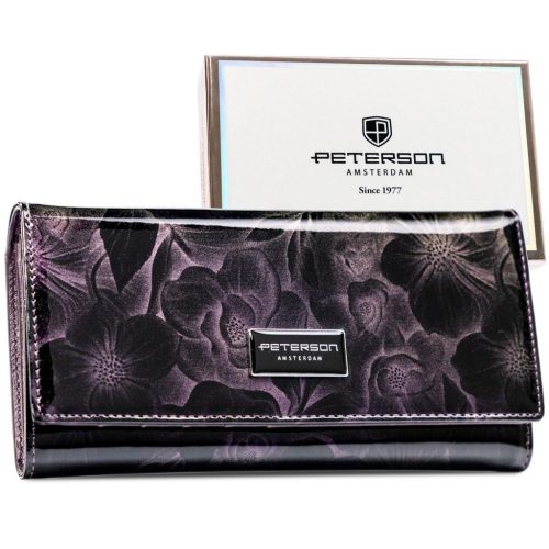 Peterson PTN PS401-FDS lila női pénztárca 18.5 x 9.5 x 2.5 cm