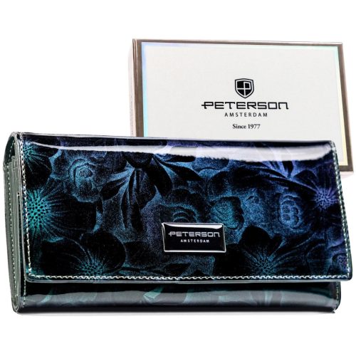 Peterson PTN PS122-FDS kék női pénztárca 18,5 x 9,5 x 2,5 cm