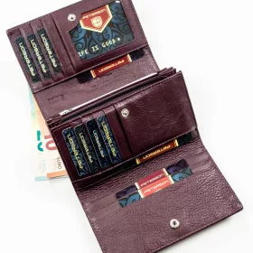   Peterson PTN PS112-FDS lila női pénztárca 14,5 x 9,5 x 3 cm