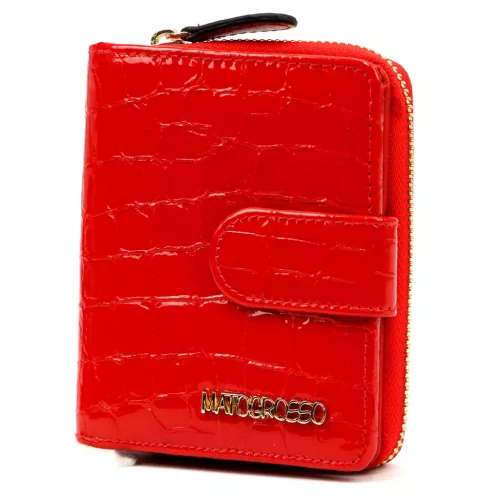 Mato Grosso 0820-46 RFID piros női bőr pénztárca 9 x 11 x 3 cm