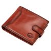EL FORREST 875-29 RFID barna férfi marhabőr pénztárca 12.5 x 10 x 3 cm