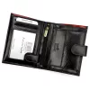 Rovicky N4L-RVT-2 RFID fekete-piros férfi bőr pénztárca 10 x 13.3 x 2.5 cm