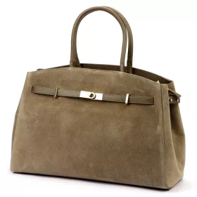   Luka 24-084 drapp női bőr kézitáska, válltáska 41 x 28 x 16 cm