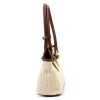 Luka 24-073 barna-bézs női bőr válltáska 38 x 24 x 12 cm