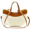Luka 24-081 MN bézs-konyak női bőr válltáska 31 x 25 x 11 cm 