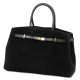 Luka 24-084 fekete női bőr shopper táska, oldaltáska 41 x 28 x 16 cm 