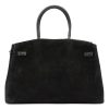 Luka 24-084 fekete női bőr shopper táska, oldaltáska 41 x 28 x 16 cm 