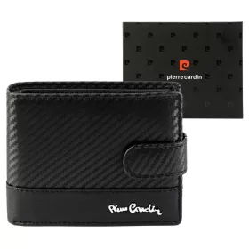   Pierre Cardin YS607 324A fekete férfi bőr pénztárca 12.5 x 10 x 3 cm