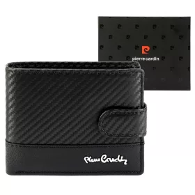   Pierre Cardin YS607 8825A fekete férfi bőr pénztárca 11.5 x 9 x 2.5 cm