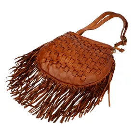 VS 039 barna női bőr válltáska 30 x 28 x 6 cm