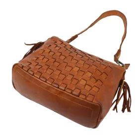 VS 040 barna női bőr válltáska 29 x 22 x 12 cm