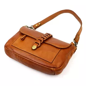   VS 041 konyak női bőr válltáska, oldaltáska 30 x 21 x 9 cm