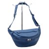 Luka 24-010 kék női bőr övtáska, crossbody 34 x 19 x 13 cm