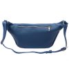 Luka 24-010 kék női bőr övtáska, crossbody 34 x 19 x 13 cm