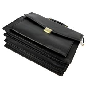   Gregorio Art.11 fekete férfi bőr aktatáska 40 x 31 x 16 cm