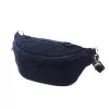 Luka 24-091 sötétkék velúr bőr övtáska, crossbody 35 x 15 x 11 cm